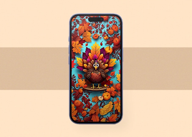 Cute Turkey Thanksgiving themed wallpaper.