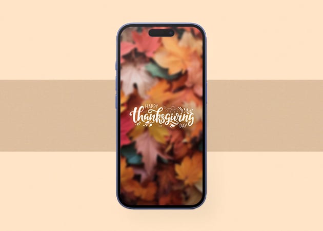 Fall season Thanksgiving aesthetic wallpaper.